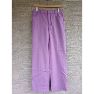 NWT Banana Republic Women's Lavender High Rise Straight Wool Pants Size 4 Short